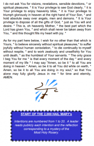 2000 Hail Mary's Prayer Group | Metro Washington DC Area